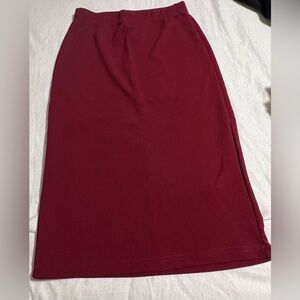 Chic Burgundy Pencil Skirt